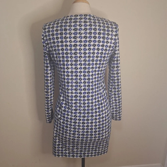 Diane Von Furstenberg Reina Check dot print dress  SZ 8 - Picture 6 of 11